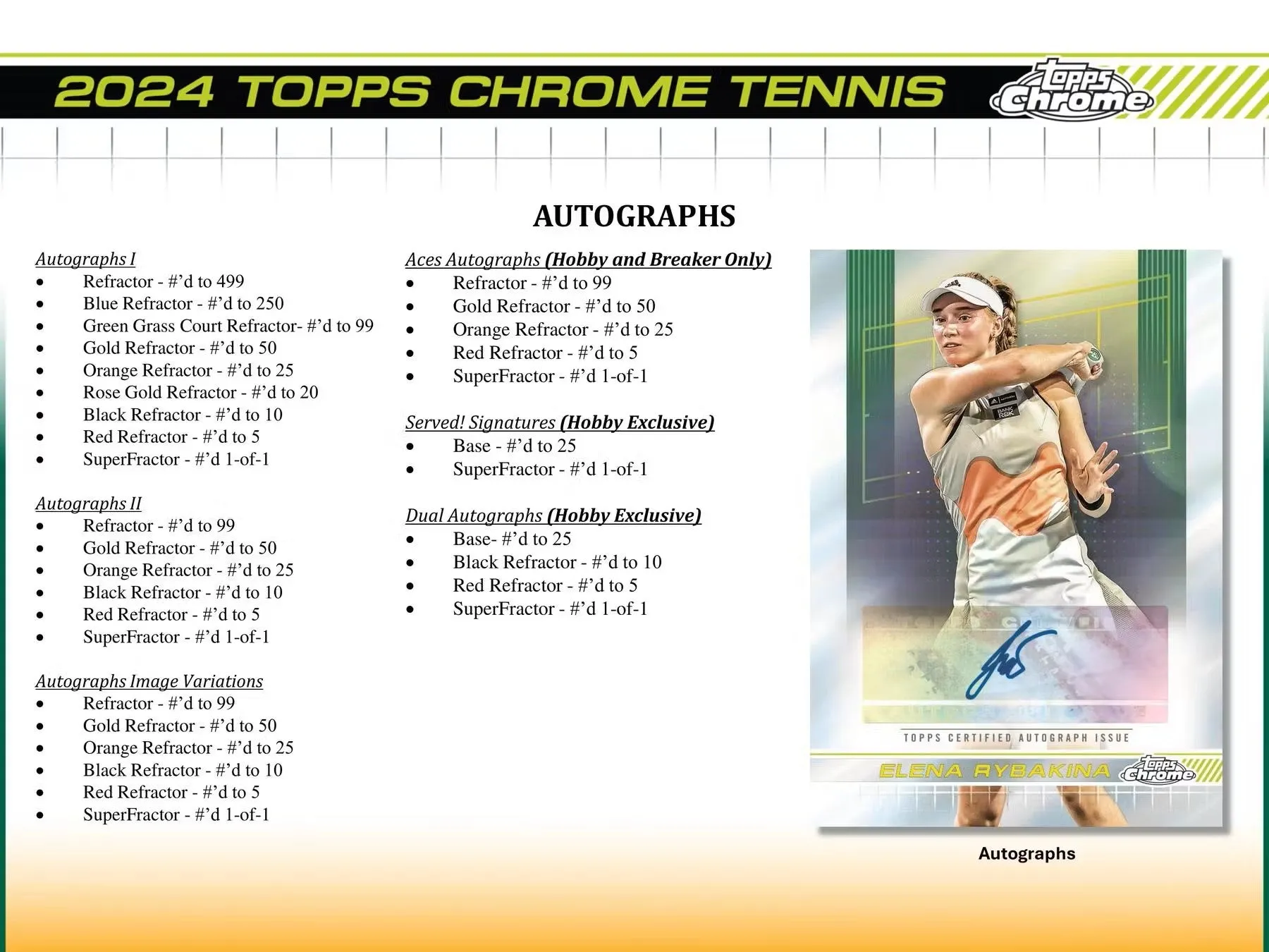 2024 Topps Chrome Tennis Breakers Delight