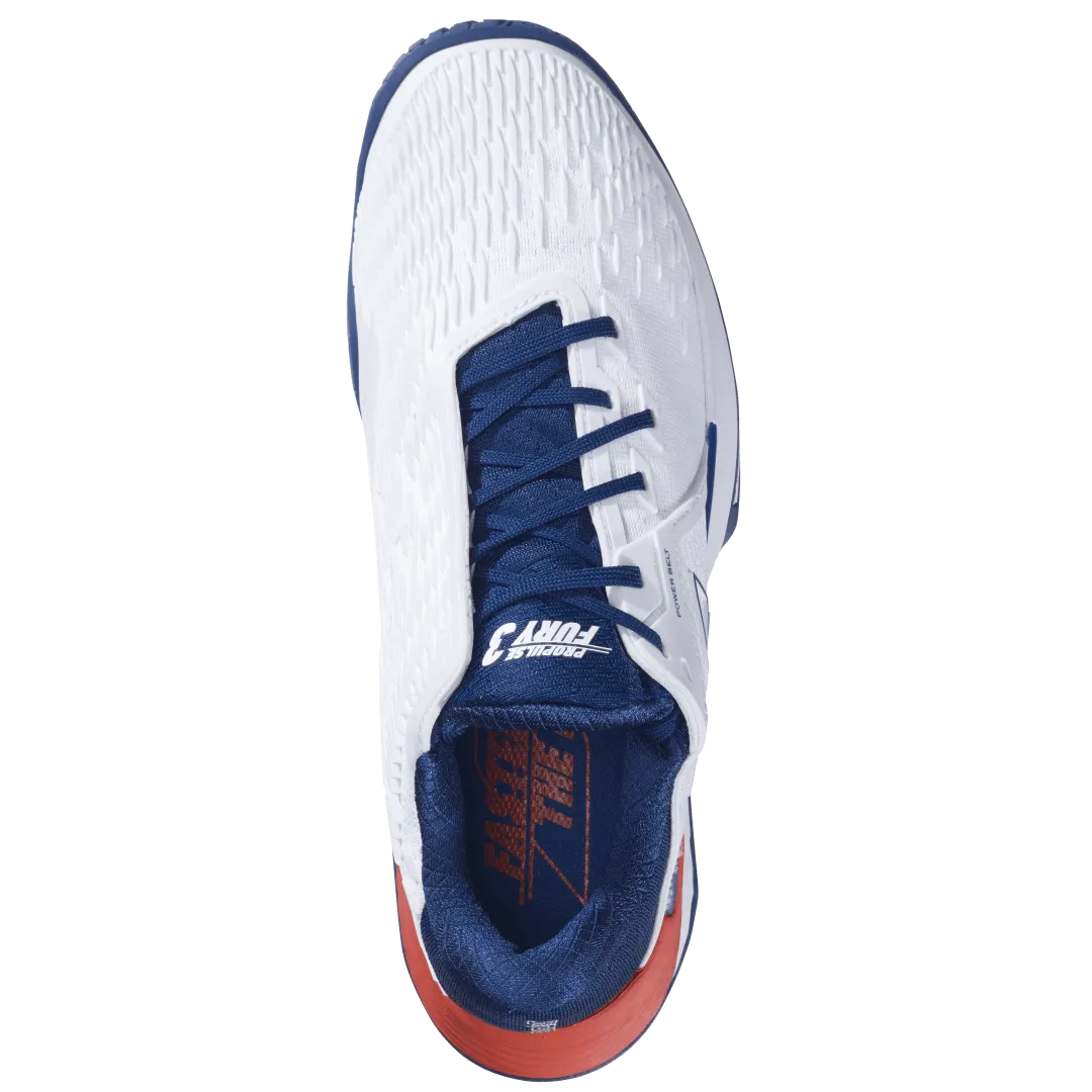 Babolat Men's Propulse Fury 3 All Court (White/Navy)