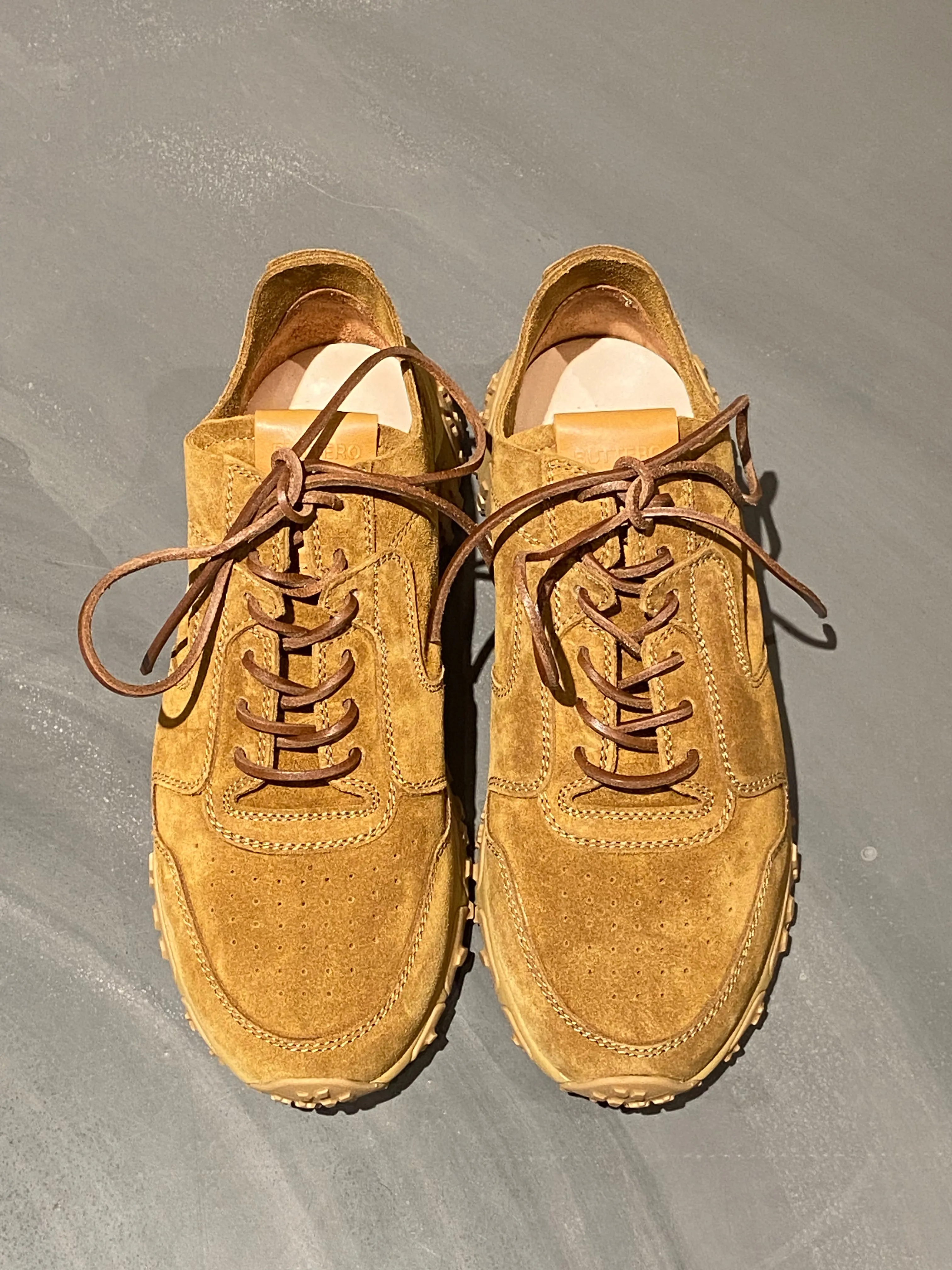 BUTTERO VINCI X SNEAKER SUEDE CURRY
