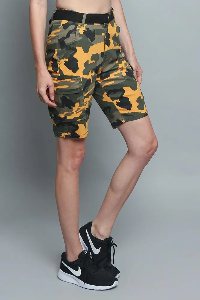 Color Camo Cargo Shorts