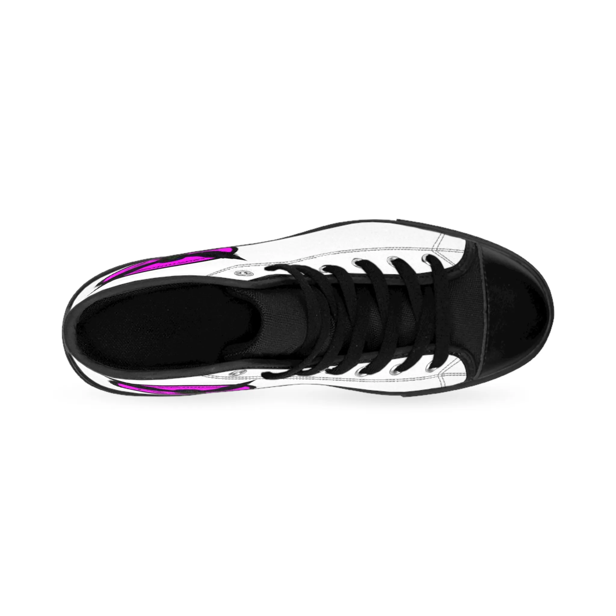 Crowgodshi 2nd Gen. High-Tops, White on White w/ PINK LOGO