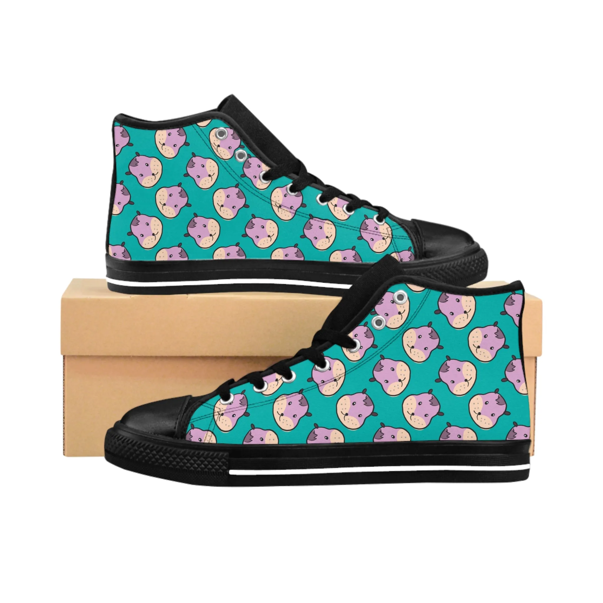 Cute Hamster Head Men's Classic Sneakers