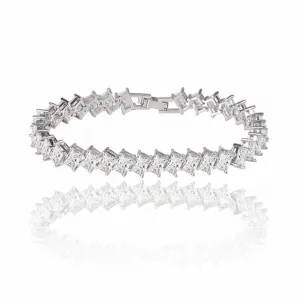 Emerald Cut Cubic Zirconia Tennis Bracelet for Women with AAA  Cubic Zirconia