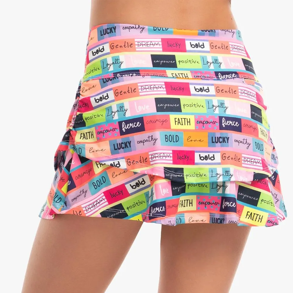 Girl's Motivate Me Ruche Tennis Skort with Back Pocket Multicolor