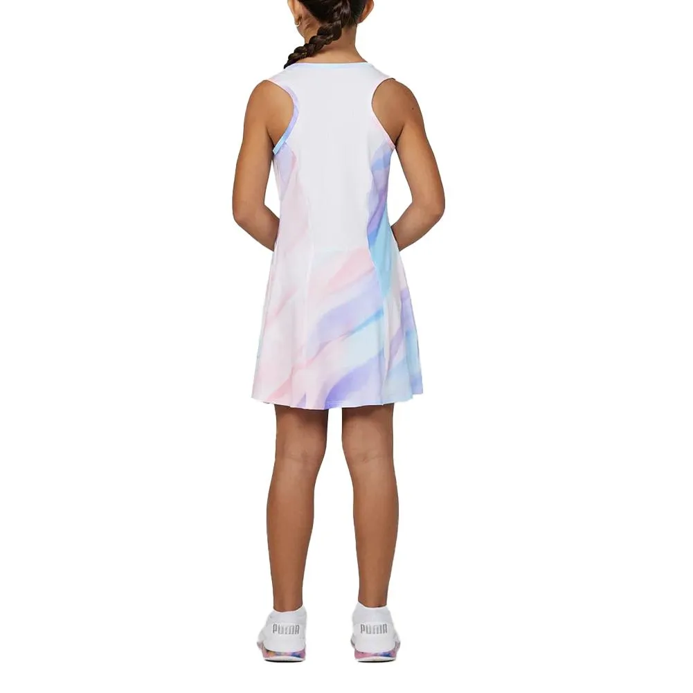 Girls Square Mesh Tennis Dress Watercolor