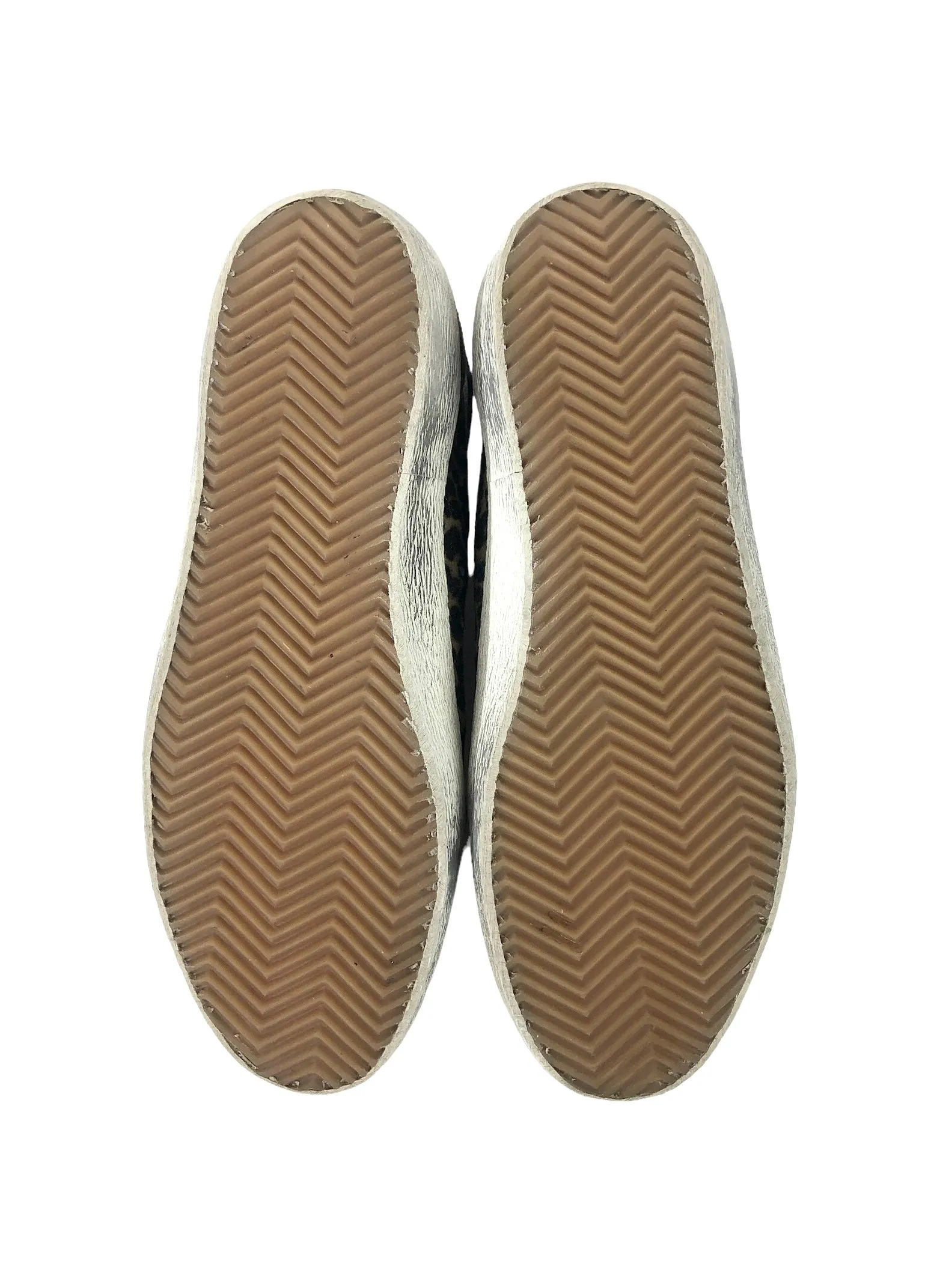 Mid Star Leo Golden Star Printed Leather Distressed Sneakers | Size 8.5/9