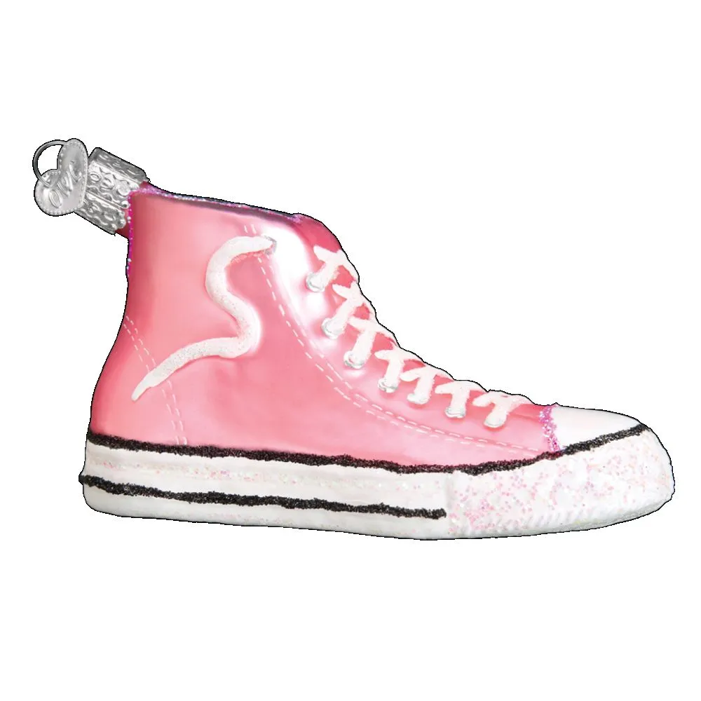 Old World Christmas Pink High-Top Sneaker Ornament