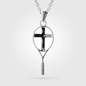 Tennis Cross Necklace | Sterling