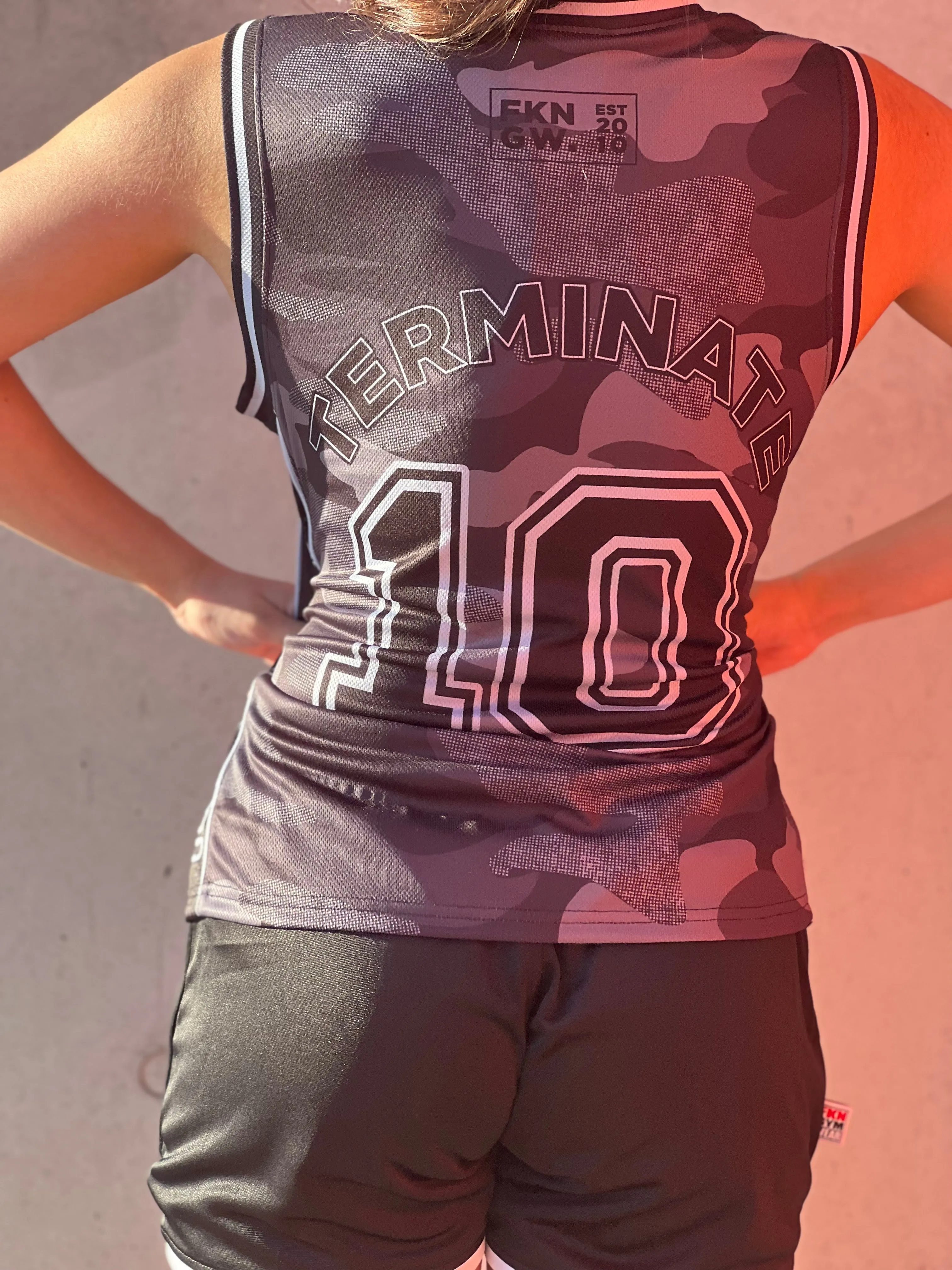 Terminate | Women's Gym Training Basketball Jersey | Camo