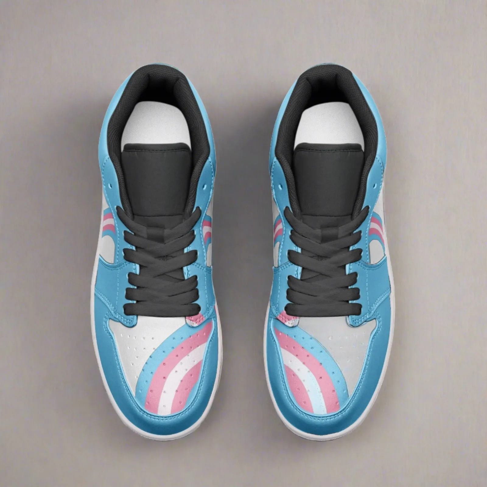 Transgender Pride Low Top Leather Sneakers
