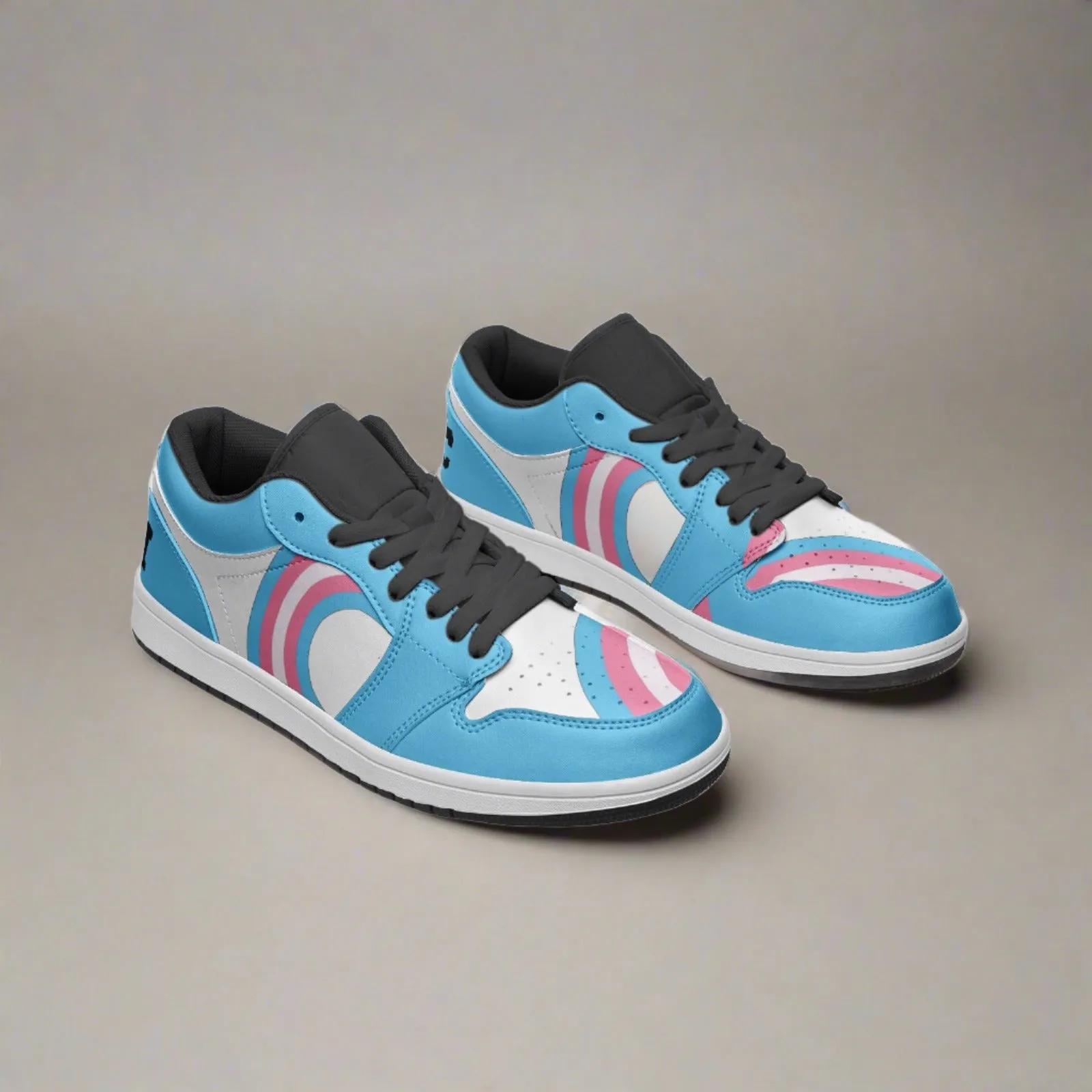 Transgender Pride Low Top Leather Sneakers