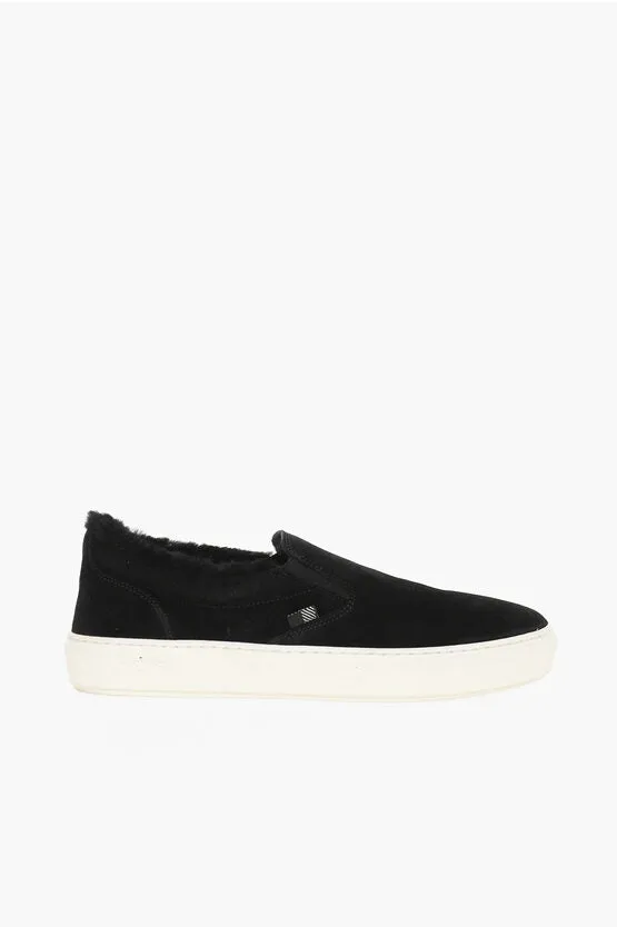 Woolrich Solid Color Suede Slip On Sneakers